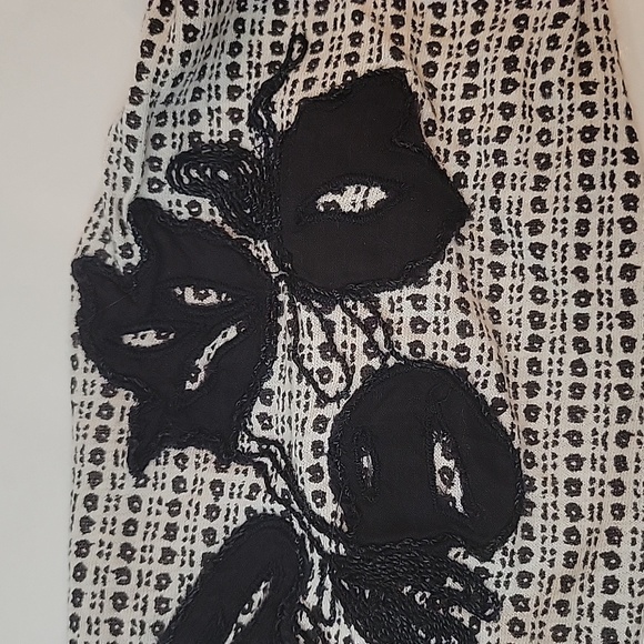 Lucky Brand Women's vintage tassel elbow sleeve top size S peasant embroidered - Picture 8 of 9